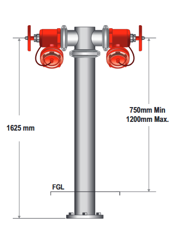 100mm Dual Hydrant Riser